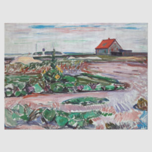 Edvard Munch - Seashore. Landscape near Lubeck Tissue Paper