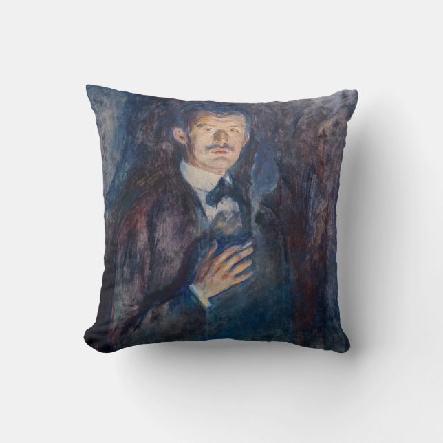 Edvard Munch - Self-Portrait with Cigarette Cushion (Front)