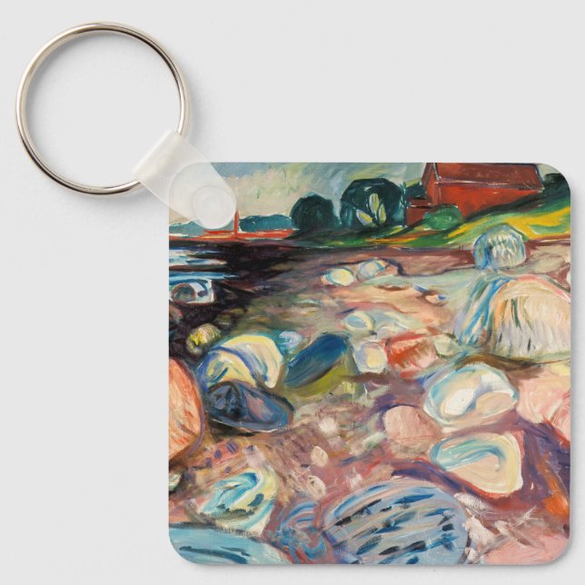Edvard Munch - Shore with Red House Key Ring (Front)