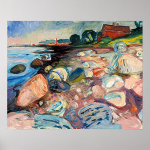 Edvard Munch - Shore with Red House Poster