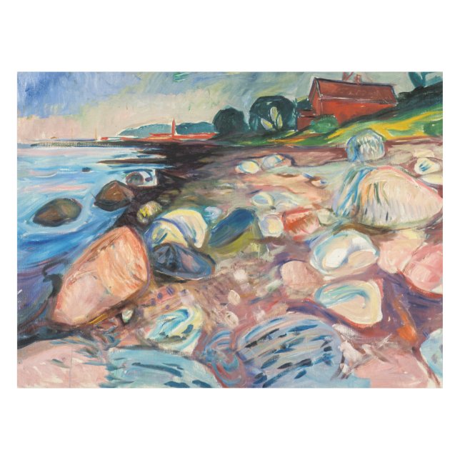 Edvard Munch - Shore with Red House Tablecloth (Front (Horizontal))
