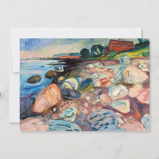 Edvard Munch - Shore with Red House Thank You Card (Front)