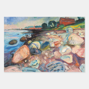 Edvard Munch - Shore with Red House Wrapping Paper Sheet