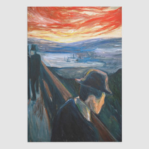 Edvard Munch - Sick Mood at Sunset, Despair 1892 Tissue Paper