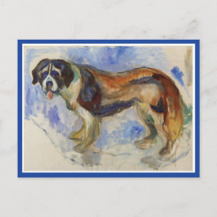 Edvard Munch, St. Bernard Dog Painting Postcard