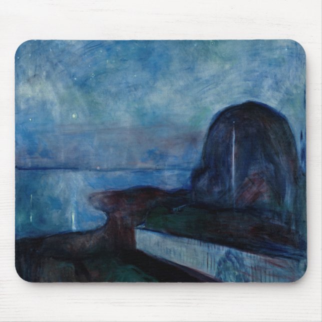 Edvard Munch - Starry Night 1893 Mouse Pad (Front)