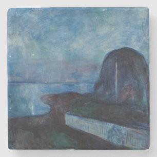 Edvard Munch - Starry Night 1893 Stone Coaster