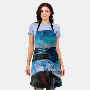 Edvard Munch - Starry Night 1922 Apron