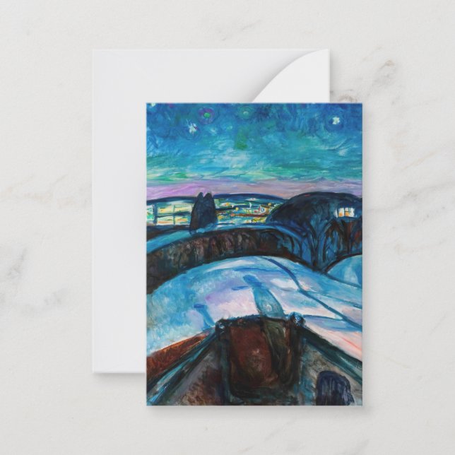Edvard Munch - Starry Night 1922 Card (Front)