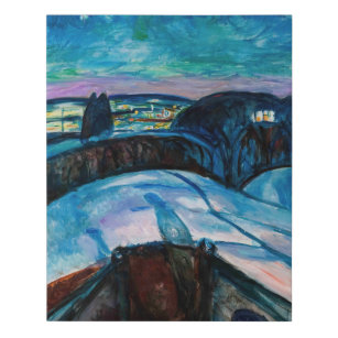 Edvard Munch - Starry Night 1922 Faux Canvas Print