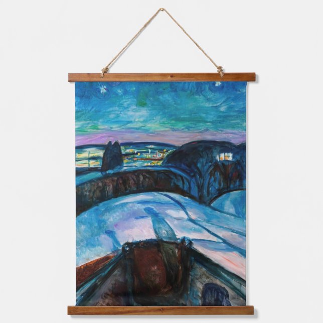 Edvard Munch - Starry Night 1922 Hanging Tapestry (Front)