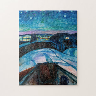 Edvard Munch - Starry Night 1922 Jigsaw Puzzle