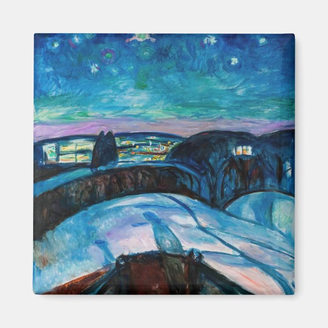 Edvard Munch - Starry Night 1922 Magnet (Front)