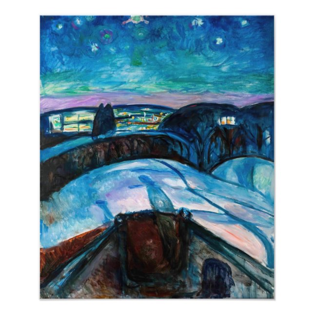 Edvard Munch - Starry Night 1922 Photo Print (Front)