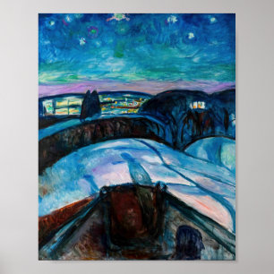 Edvard Munch - Starry Night 1922 Poster