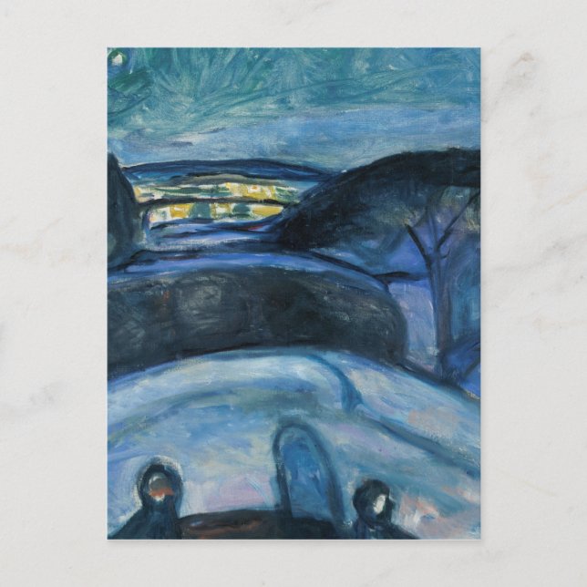 Edvard Munch - Starry Night Postcard (Front)