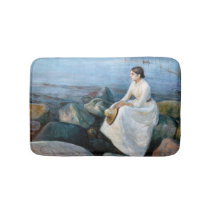 Edvard Munch - Summer Night, Inger on the Beach Bath Mat