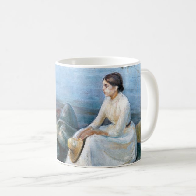 Edvard Munch - Summer Night, Inger on the Beach Coffee Mug (Front Right)
