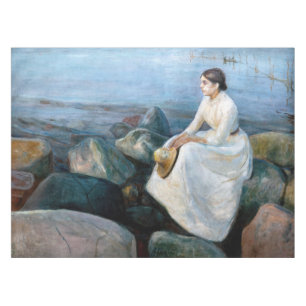 Edvard Munch - Summer Night, Inger on the Beach Tablecloth