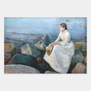 Edvard Munch - Summer Night, Inger on the Beach Wrapping Paper Sheet