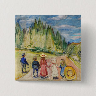 Edvard Munch - The Fairytale Forest 15 Cm Square Badge