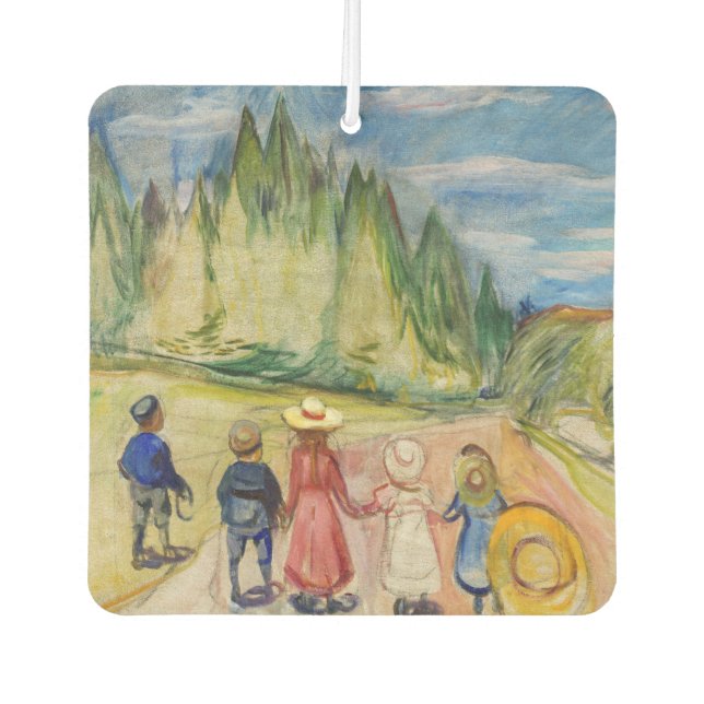 Edvard Munch - The Fairytale Forest Car Air Freshener (Front)