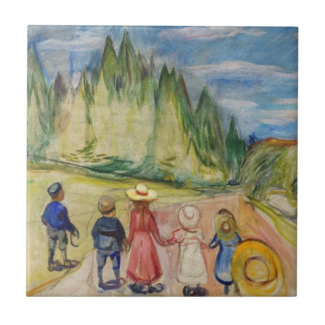 Edvard Munch - The Fairytale Forest Ceramic Tile (Front)