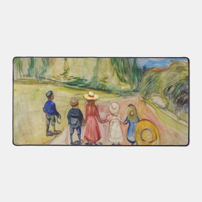 Edvard Munch - The Fairytale Forest Desk Mat (Front)