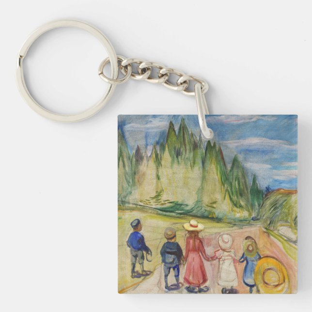 Edvard Munch - The Fairytale Forest Key Ring (Front)