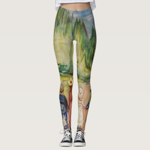 Edvard Munch - The Fairytale Forest Leggings