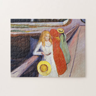 Edvard Munch - The Girls on the Bridge 1901 Jigsaw Puzzle