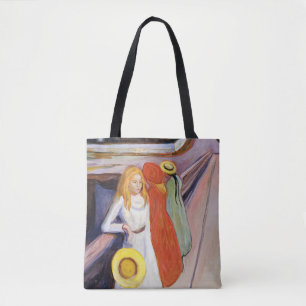 Edvard Munch - The Girls on the Bridge 1901 Tote Bag