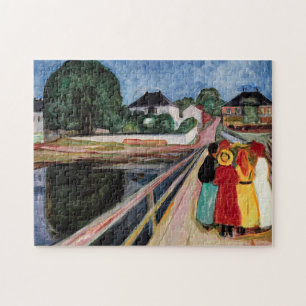 Edvard Munch - The Girls on the Bridge 1902 Jigsaw Puzzle