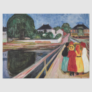 Edvard Munch - The Girls on the Bridge 1902 Tissue Paper