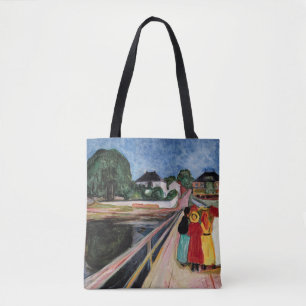 Edvard Munch - The Girls on the Bridge 1902 Tote Bag