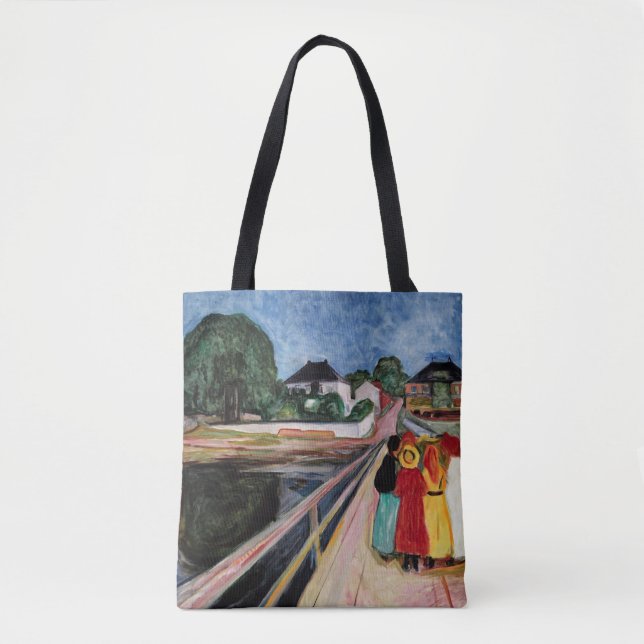 Edvard Munch - The Girls on the Bridge 1902 Tote Bag (Front)