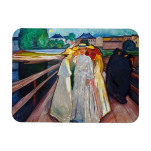 Edvard Munch - The Girls on the Bridge 1903 Magnet