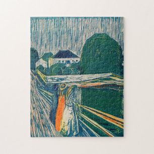 Edvard Munch - The Girls on the Bridge, Lithograph Jigsaw Puzzle