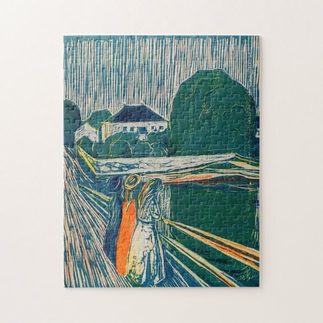 Edvard Munch - The Girls on the Bridge, Lithograph Jigsaw Puzzle (Vertical)