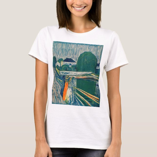 Edvard Munch - The Girls on the Bridge, Lithograph T-Shirt (Front)