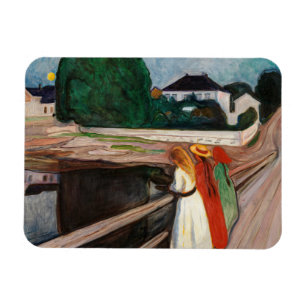 Edvard Munch - The Girls on the Bridge Magnet