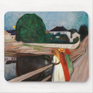 Edvard Munch - The Girls on the Bridge Mouse Pad