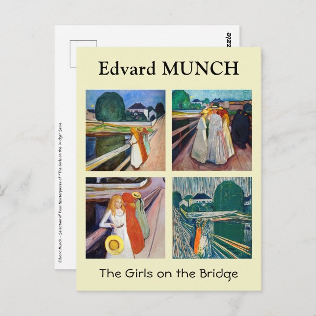 Edvard Munch - The Girls on the Bridge Selection Postcard (Front/Back)