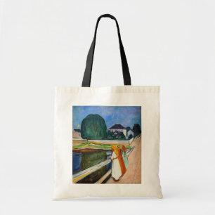 Edvard Munch - The Girls on the Bridge White Night Tote Bag