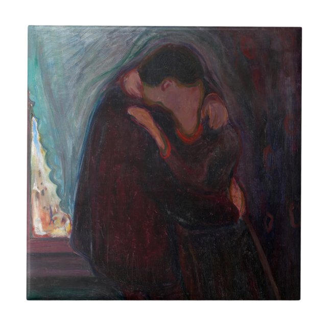 Edvard Munch - The Kiss Ceramic Tile (Front)