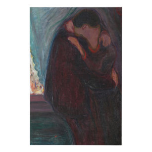 Edvard Munch - The Kiss Faux Canvas Print