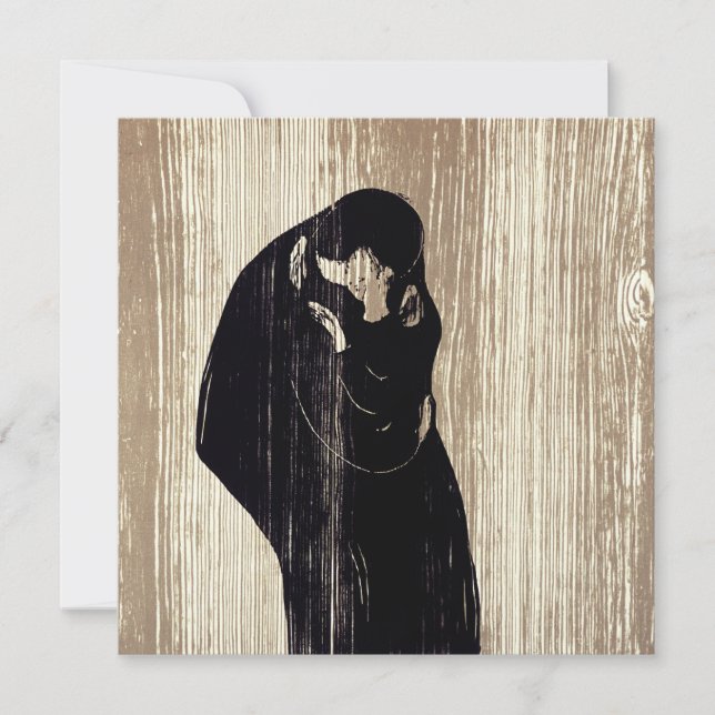 Edvard Munch - The Kiss IV Invitation (Front)