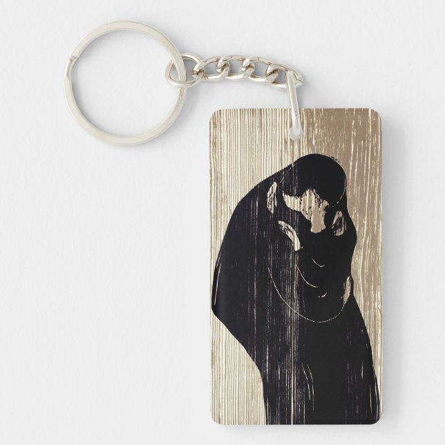Edvard Munch - The Kiss IV Key Ring (Front)