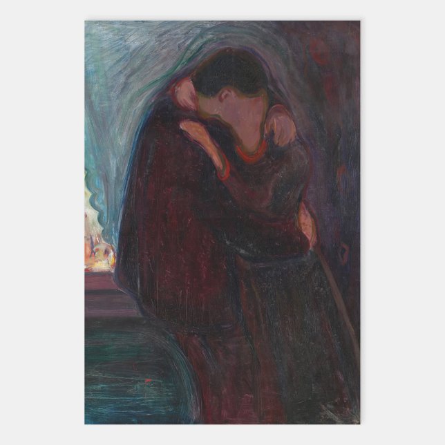 Edvard Munch - The Kiss Wrapping Paper Sheet (Creator Uploaded)