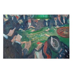 Edvard Munch - The Roulette Table in Monte Carlo Faux Canvas Print